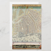 Carte des rues antiques d'Amsterdam, Pays-Bas (Devant / Derrière)