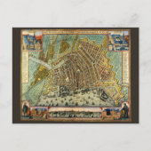 Carte des rues antiques d'Amsterdam, Pays-Bas (Devant)