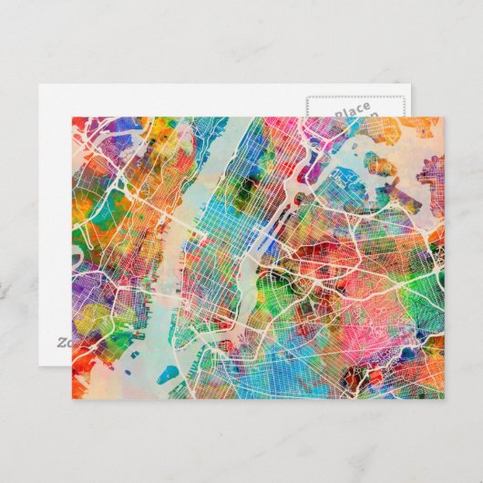 Carte des rues de New York (Devant / Derrière)