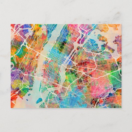 Carte des rues de New York (Devant)