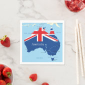 Carte des serviettes en papier australiennes (En situation)