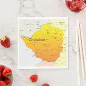 Carte des serviettes en papier du Zimbabwe (En situation)