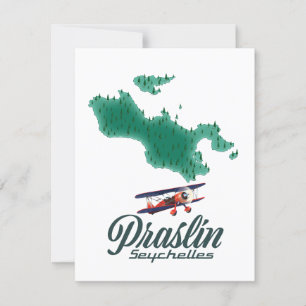 Carte des Seychelles de Praslin