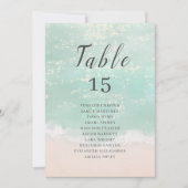 Carte des sièges de mariage de la plage océanique (Devant)