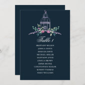 Carte des sièges fleuris en cage à oiseaux. Fleur (Devant / Derrière)