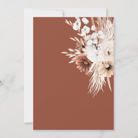 Carte des sièges Mariages Boho Floral (Dos)