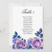 Carte des sièges rose bleu et violet. Plan de tabl (Devant)