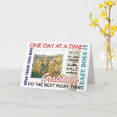 Carte des slogans de récupération en 12 étapes (Fleur jaune)