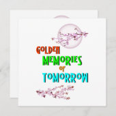 Carte Des Souvenirs Dorés De Demain fleurissent Lune Sak (Devant / Derrière)
