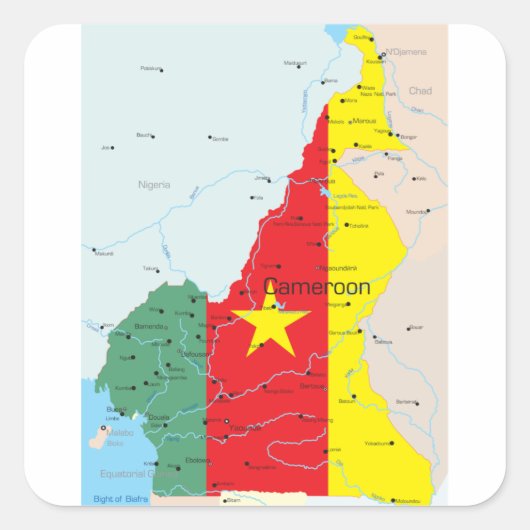 Carte Des Stickers Du Cameroun (Devant)