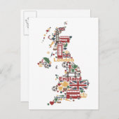 Carte des symboles de l'Angleterre (Devant / Derrière)