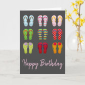 Carte Des tongs de mode modernes et funky déplient des s (Fleur jaune)