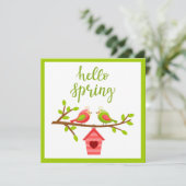Carte des tourtereaux de printemps (Debout devant)