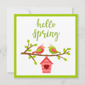 Carte des tourtereaux de printemps (Devant)