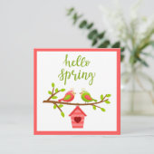 Carte des tourtereaux de printemps (Debout devant)