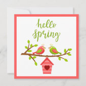 Carte des tourtereaux de printemps (Devant)