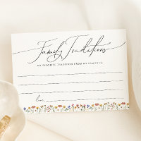 Carte des traditions de la famille Fleur sauvage c