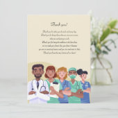 Carte des travailleurs de la santé du Merci (Debout devant)