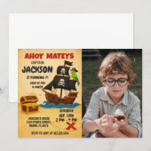 Carte des trésors de pirates modifiables Invitatio (Devant / Derrière)