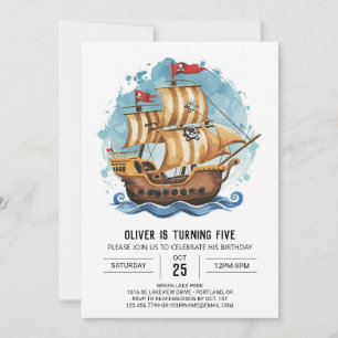 Carte des trésors pour enfants Bateau Pirate Anniv