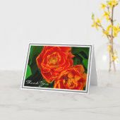 Carte Des Tulipes Orange Lumineuses Contre Le Foliage Ve (Fleur jaune)