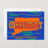 Carte des villes et villes du Connecticut State Pr (Devant / Derrière)