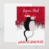 Carte des voeux AMOUR pour Noël (Devant / Derrière)