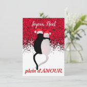 Carte des voeux AMOUR pour Noël (Debout devant)