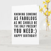 Carte Des voeux d'anniversaire sarcastiques amusants pou (Fleur jaune)