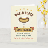 Carte Désactiver l'encouragement, Weiner de classe mondi (Fleur jaune)