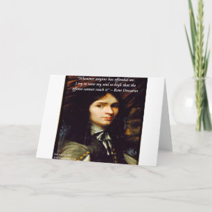 Carte Descartes "Élever mon âme" Citation célèbre