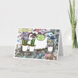 Carte "Descends De Ma Pelouse !" Amusant Vieillir