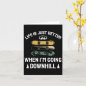 Carte Descente Snowboard Lover Funny Snowboard (Fleur jaune)