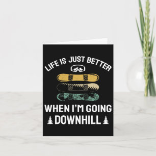 Carte Descente Snowboard Lover Funny Snowboard