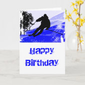 Carte Descente sur la piste de ski (Fleur jaune)