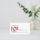 carte d'escompte (Debout devant)