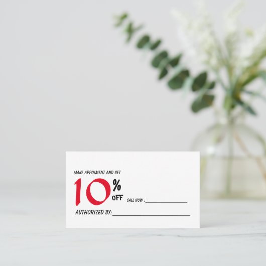 carte d'escompte (Debout devant)