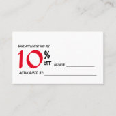 carte d'escompte (Devant)