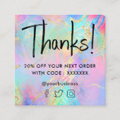 carte d'escompte en marbre fluide (Devant)