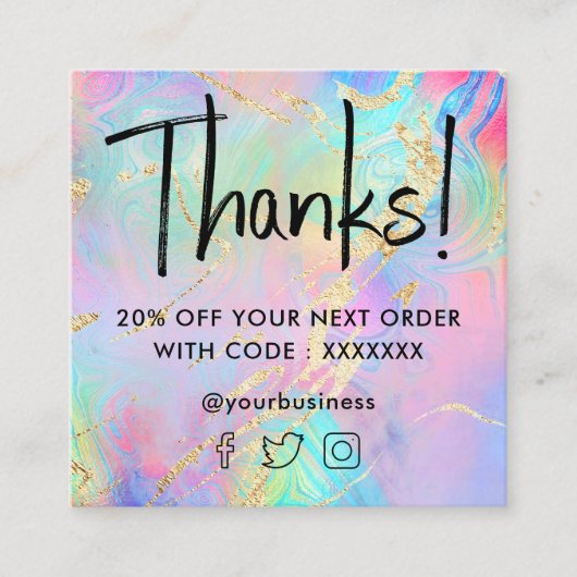 carte d'escompte en marbre fluide (Devant)