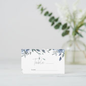 Carte d'escorte de Mariage de fleurs Dusty Blue Ro (Debout devant)