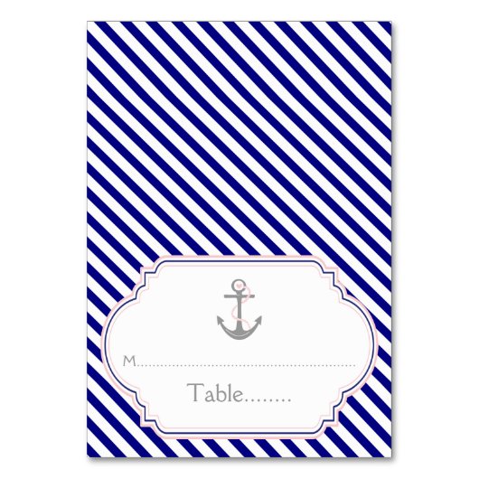 Carte d'escorte de mariage nautique bleu marine ro (Par défaut)