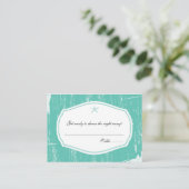 Carte d'escorte/de siège Mariage de poisson d'Amér (Debout devant)