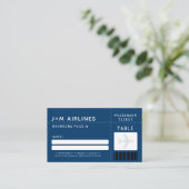 Carte d'escorte/de siège NAVY BLUE Boarding Pass (Debout devant)