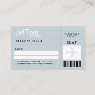 Carte d'escorte/de siège Silver Grey Boarding Pass