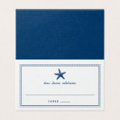 Carte d'escorte du Mariage de poisson étoilé bleu  (Outside Unfolded)