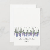 Carte d'escorte en lavande (Devant / Derrière)