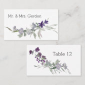 Carte d'escorte florale de Fleurs sauvages d'aquar (Devant / Derrière)