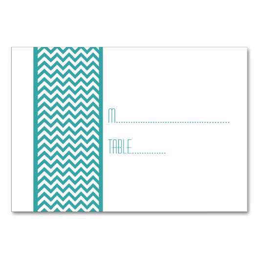 Carte d'escorte frontalière Chevron turquoise (Devant)