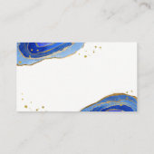 Carte d'escorte Mariage Aquarelle bleu et or (Dos)